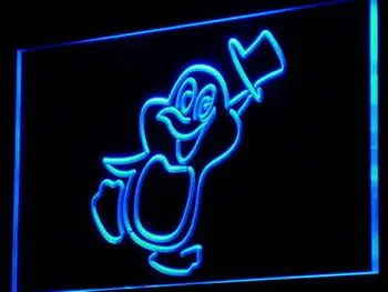 

i822 PENGUIN Cartoon Animals Display Decor Neon Light Sign On/Off Swtich 20+ Colors 5 Sizes
