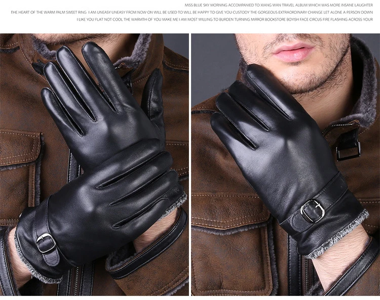 Eagleborn новые дизайнерские роскошные мужские перчатки высокое качество перчатки из натуральной кожи теплые Зимние перчатки для Модные