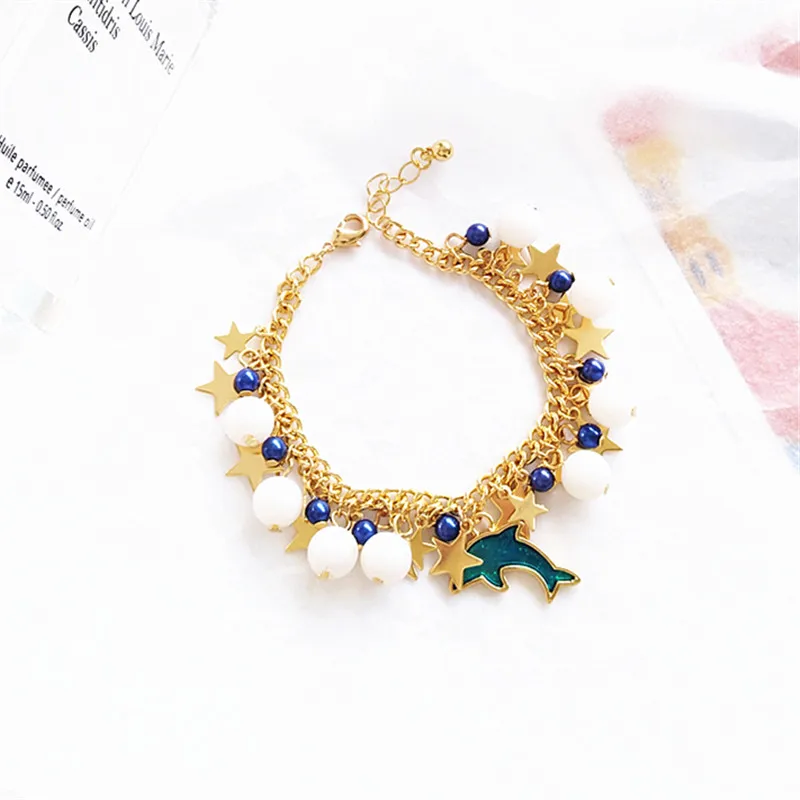 

Creative star chain bracelet with South Korea's personality Ms. Dolphin birthday gift bracelet bracelet statement