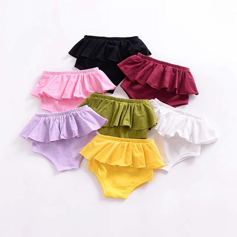 

Baby Bloomers Shorts Infant Toddler Girls Cotton Ruffle Pants Cute Kids Baby Diaper Cover Clothes Newborn Flower Shorts