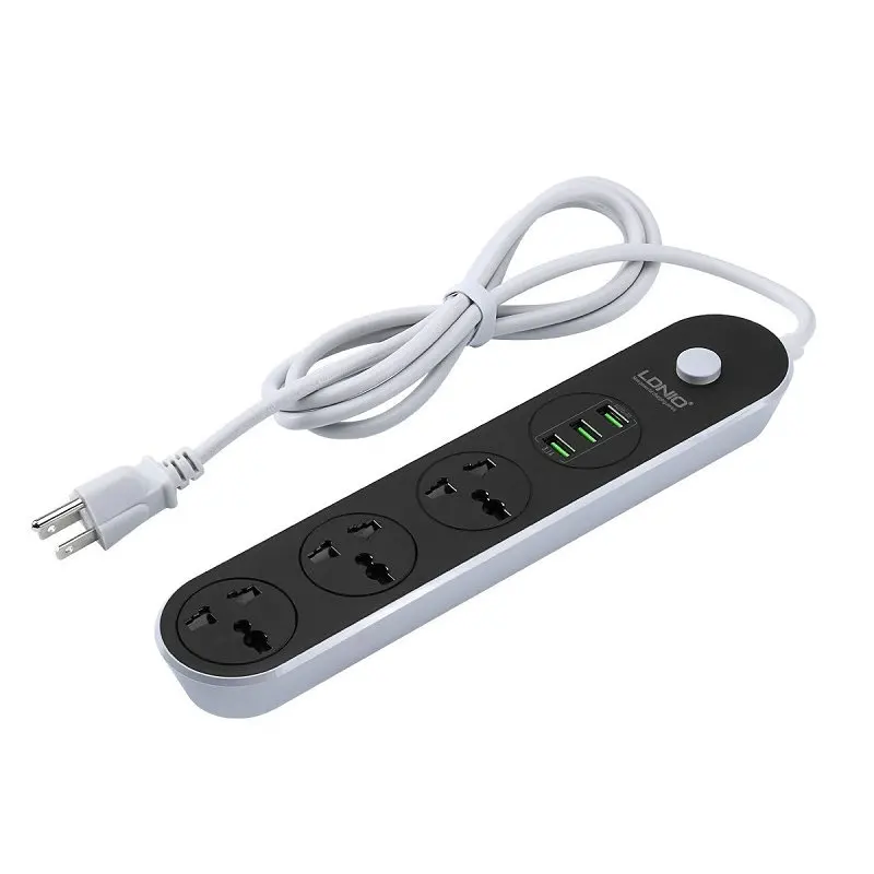 3.1A 5V 3 USB Smart Charger AC Converter Sockets 110v 220V Universal Extension Power Adapter With EU US UK Plug Cord Switch|power strip