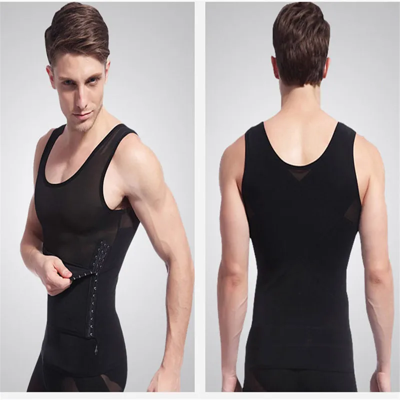 Для Мужчин Body Shaper тела Homme гинекомастия Для мужчин корсет компрессионная футболка, майка с эффектом похудения для Вес потери Корректирующее белье для Для мужчин