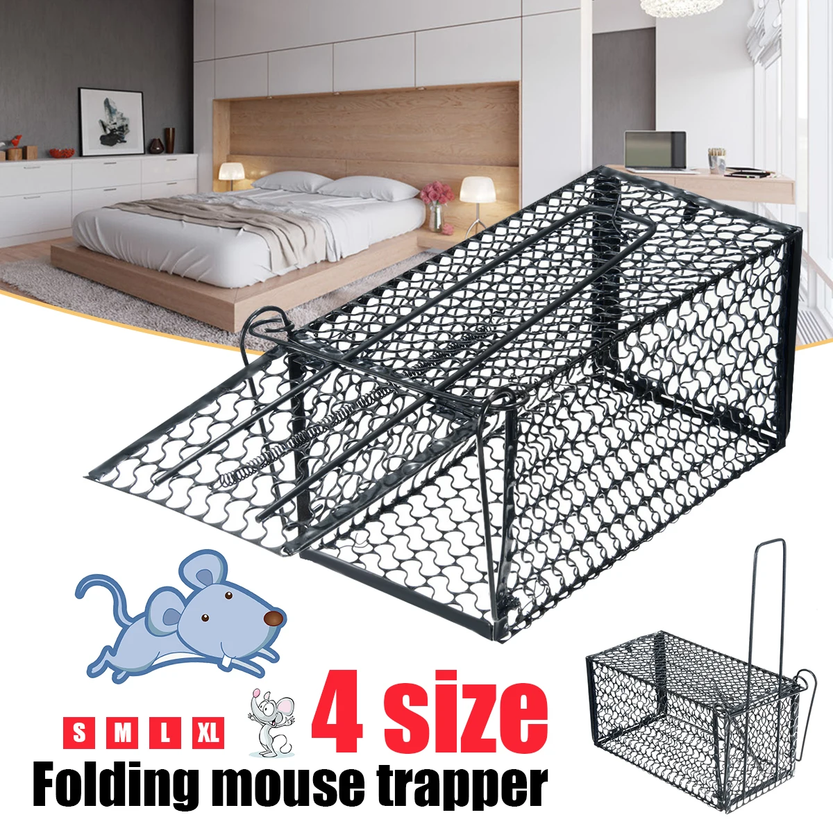 

Home Rat Trap Reusable Mousetrap Mouse Trap Catch Bait Capture Humane Mice Rodent Hamster Cage Pest Control