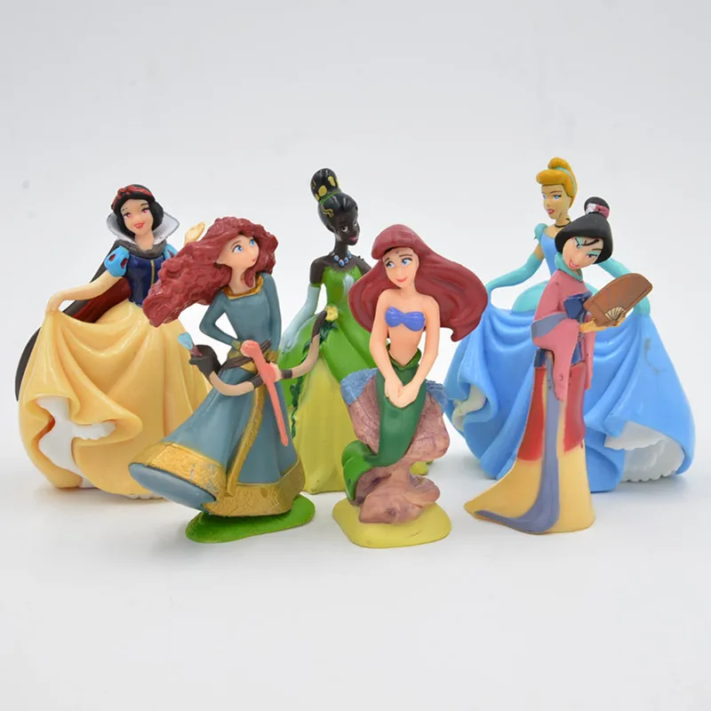 Игрушки Disney детские игрушки милые Мультяшные принцессы зимние белые ПВХ фигурки