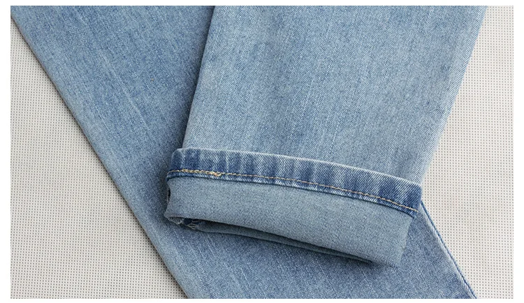 Europe and the United States 2018 spring new fashion embroidery Slim jeans female high waist thin hip embroidered pants (16)
