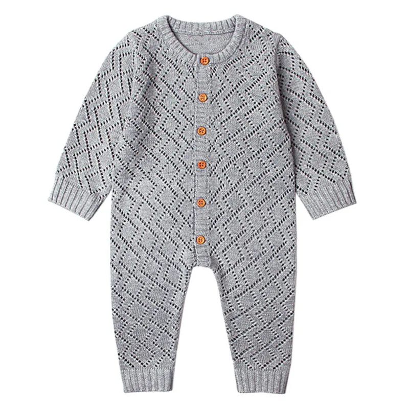 

Newborn Baby Clothes Toddler Boy Jumpsuit Girls Candy Color Knitted Long Sleeve Infant Boy Overall Children Outfit Spring