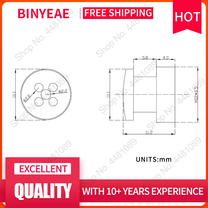 BINYEAE M12 кнопка-объектив FL 12 мм контактный объектив с отверстием для 1/3 CCD с F2.0 Мини CCTV HD 1 мегапиксельный объектив для камер безопасности объектив