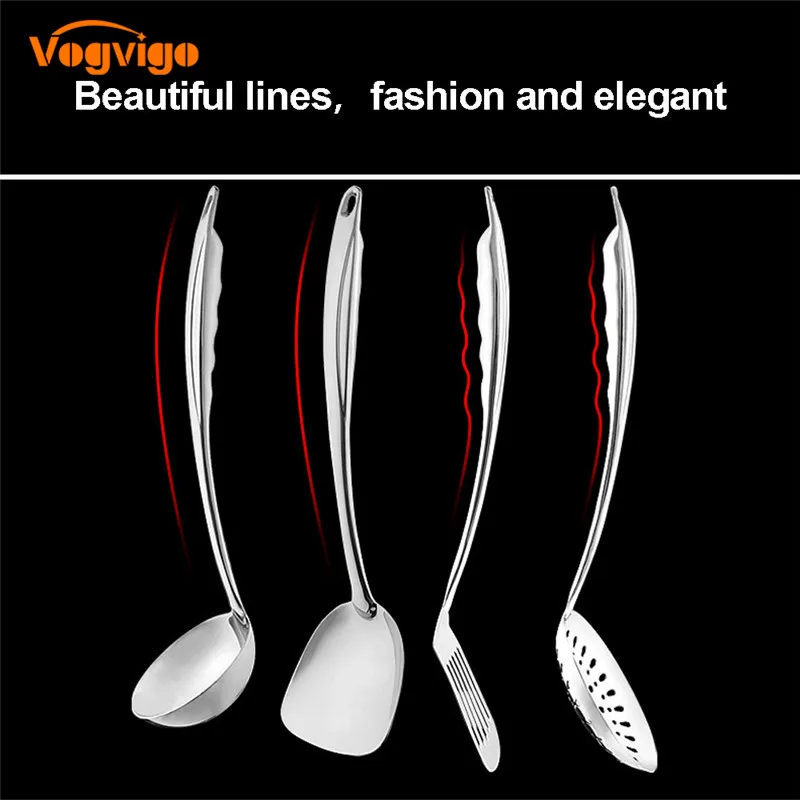 

VOGVIGO Home Kitchen Cooking Tools Stainless Steel Cooking Utensils Ladle,Leakage Shovel,Colander Swivel Bracket Utensilios