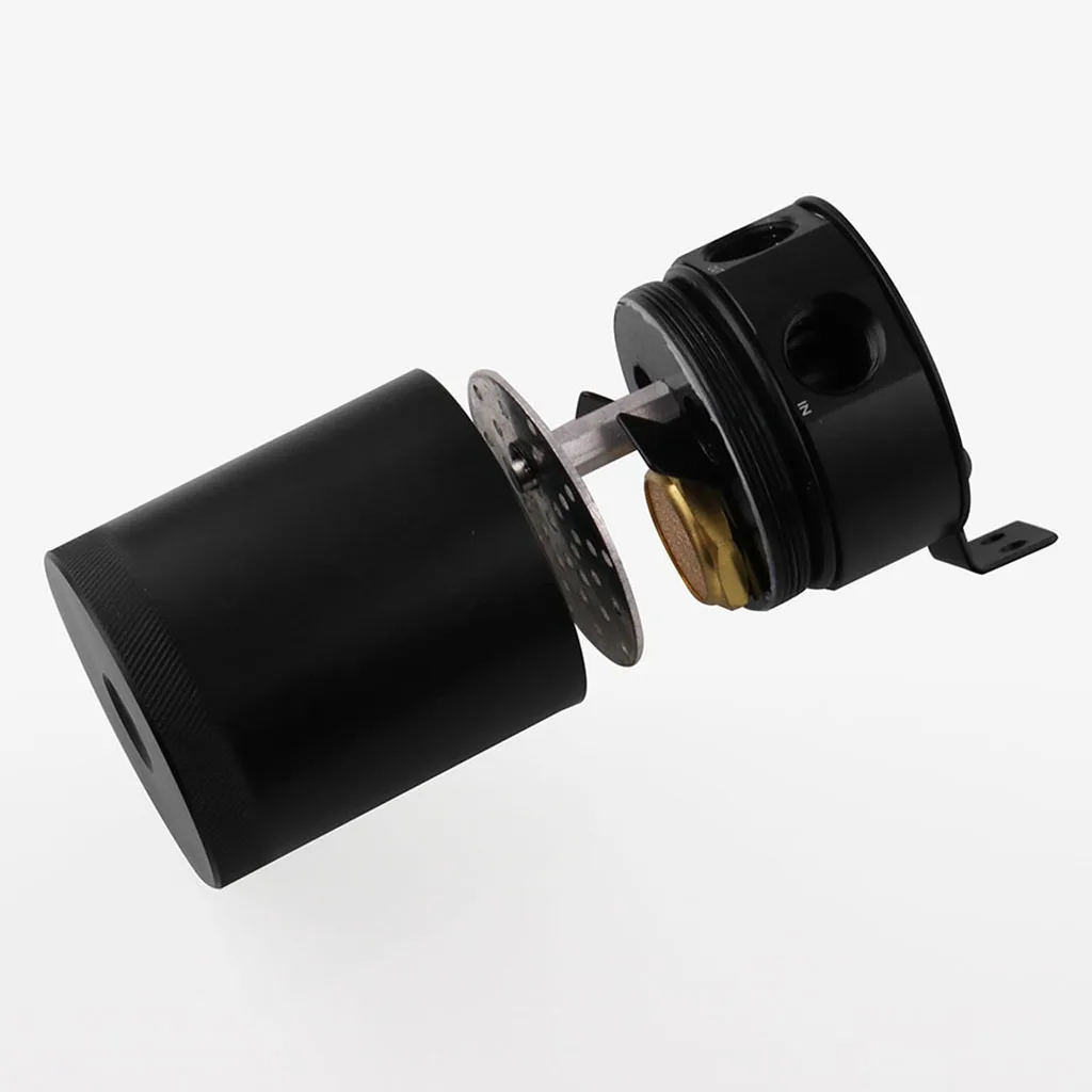 Uiversal Baffled Engine Oil Catch Can Reservoir Tank Aluminium Alloy With 3 Ports Breather Filter Engine Oil Separator Catch Can