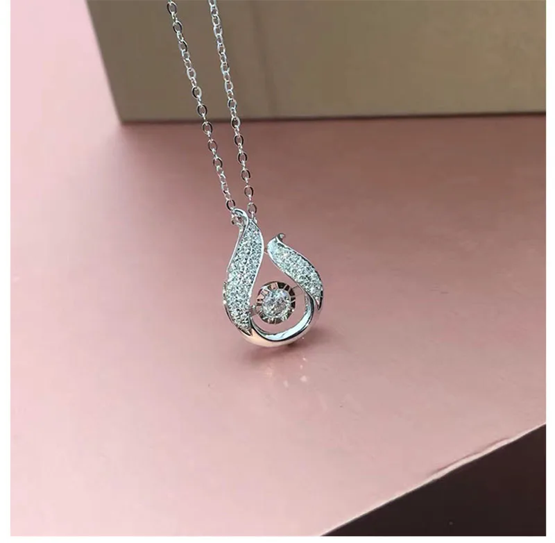 Jewelry 18K gold natural South African Diamond  Necklace Wedding gifts HI002  with a certificate