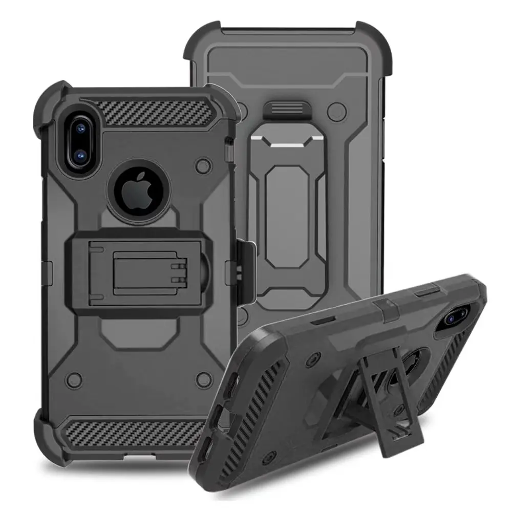 For iphone X Case, Heavy Duty Protection Kickstand Shockproof Clip