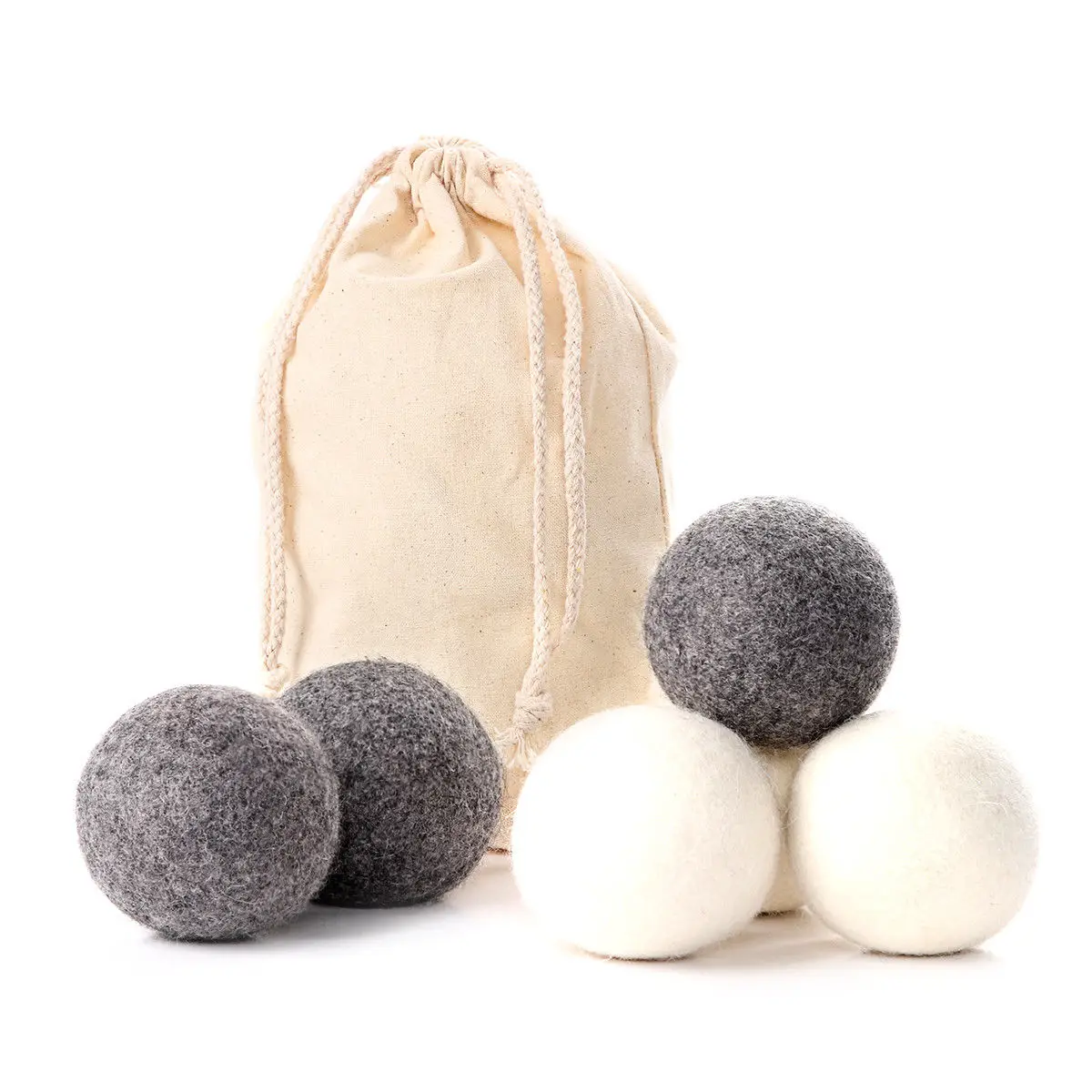 6PCS Natural Reusable Laundry Clean Ball Practical Home Wool Dryer