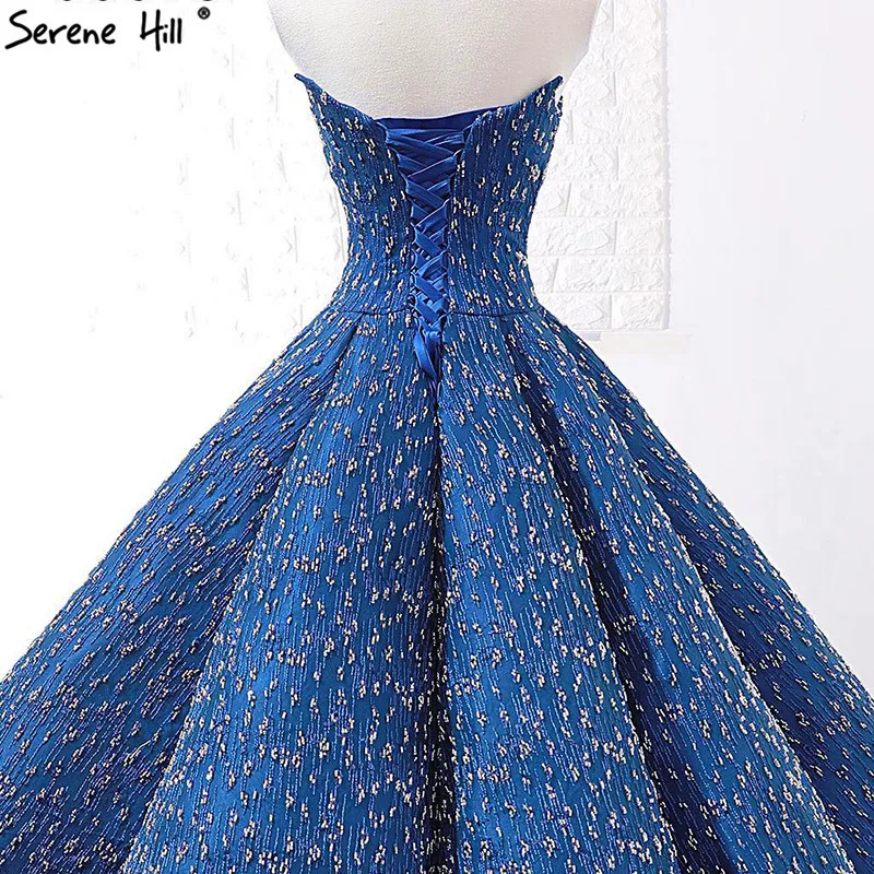 Новые синие Роскошные свадебные платья с бисером с открытыми плечами, сексуальное высококачественное свадебное платье, настоящая фотография 66675