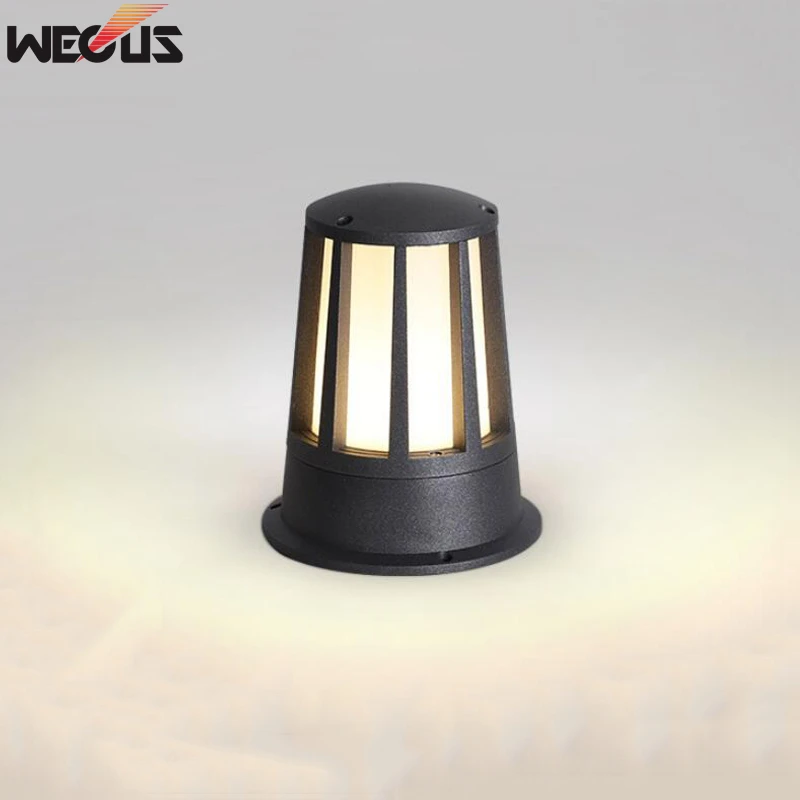 (WECUS) Garden villa waterproof (IP55) lawn lamp,Patio pillar lamp, LED outdoor column lamp
