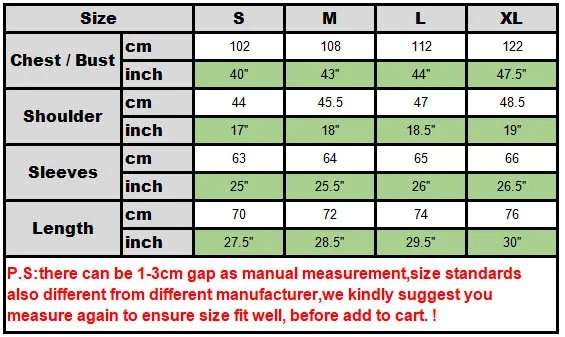 Size chart paisley