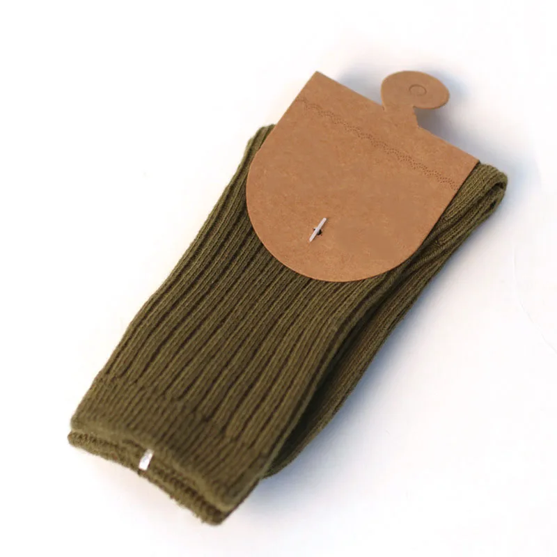 Однотонные детские носки для малышей теплые носки для маленького мальчика/девочки, Осень-зима, детские короткие носки-трубы для малышей Sokken Meia Infantil - Цвет: green