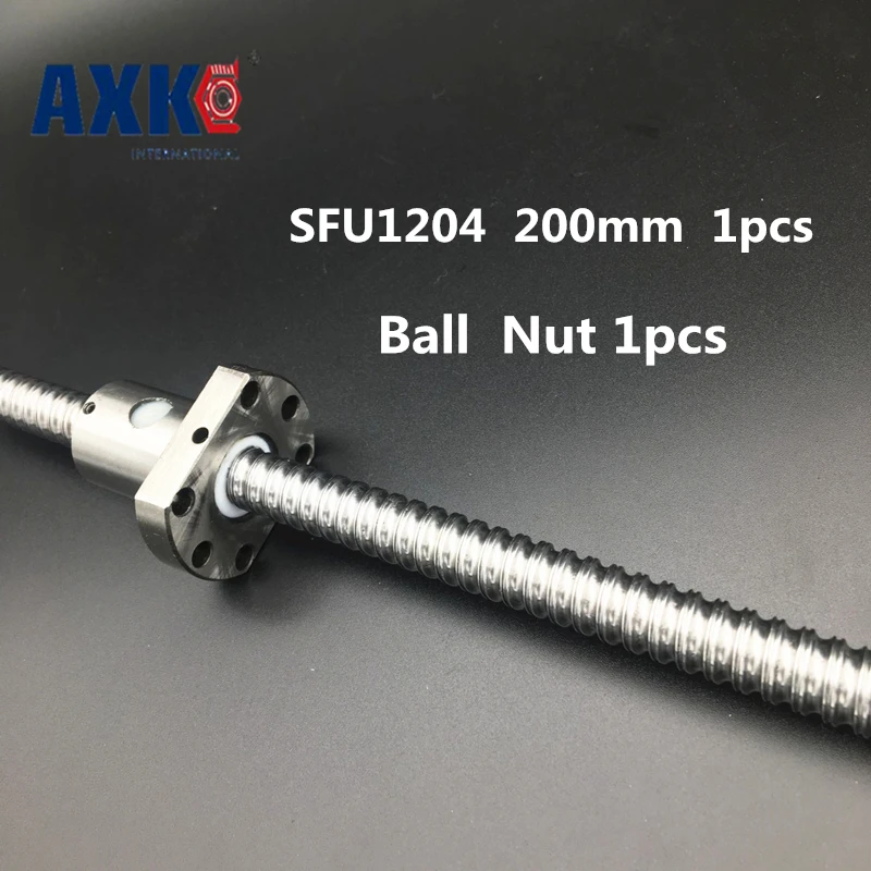 

2018 Real New Arrival Axk Linear Rail Cnc Router Parts Sfu1204 Ballscrew 200mm Set : 1 Pc Ball Screw + 1204 Nut For Cnc Parts