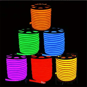 

High Quality 30M LED Flex Neon Rope Light Waterproof IP68 80led led neon flexible strip light /Red Bulb/Gree RGB led Neon light