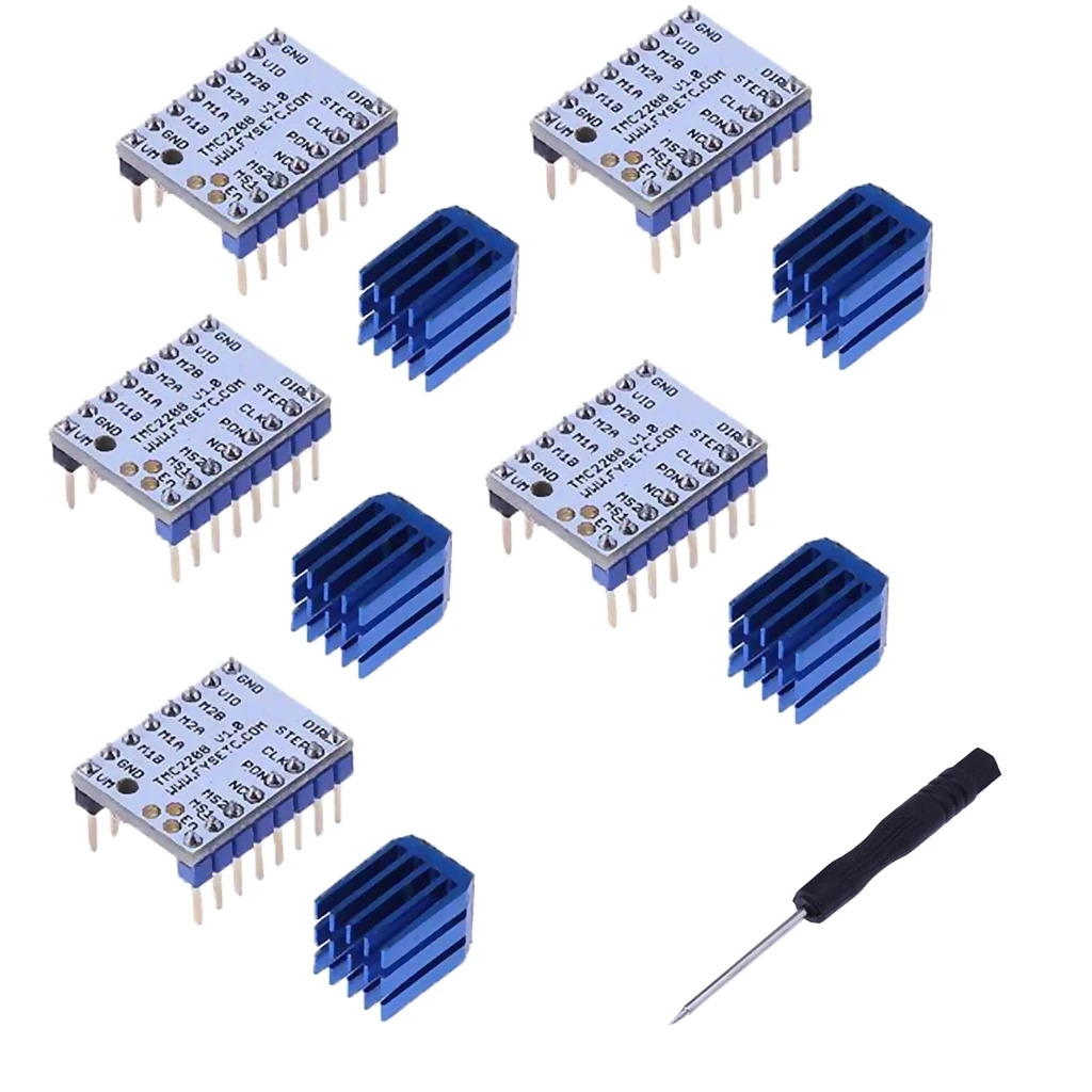 5Pcs TMC2208 v1.0 Stepper Motor Mute Driver Stepstick Power Tube Driver