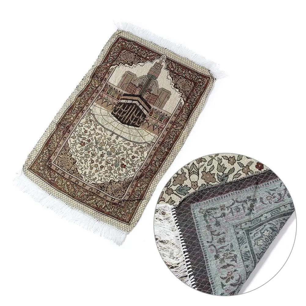 

1 Pcs Ramadan Quran Islamic Muslim Prayer Rug Carpet Mat Cotton Tassel Tablecloth Cover Yoga Mat Prayer Blanket 110cm*65cm
