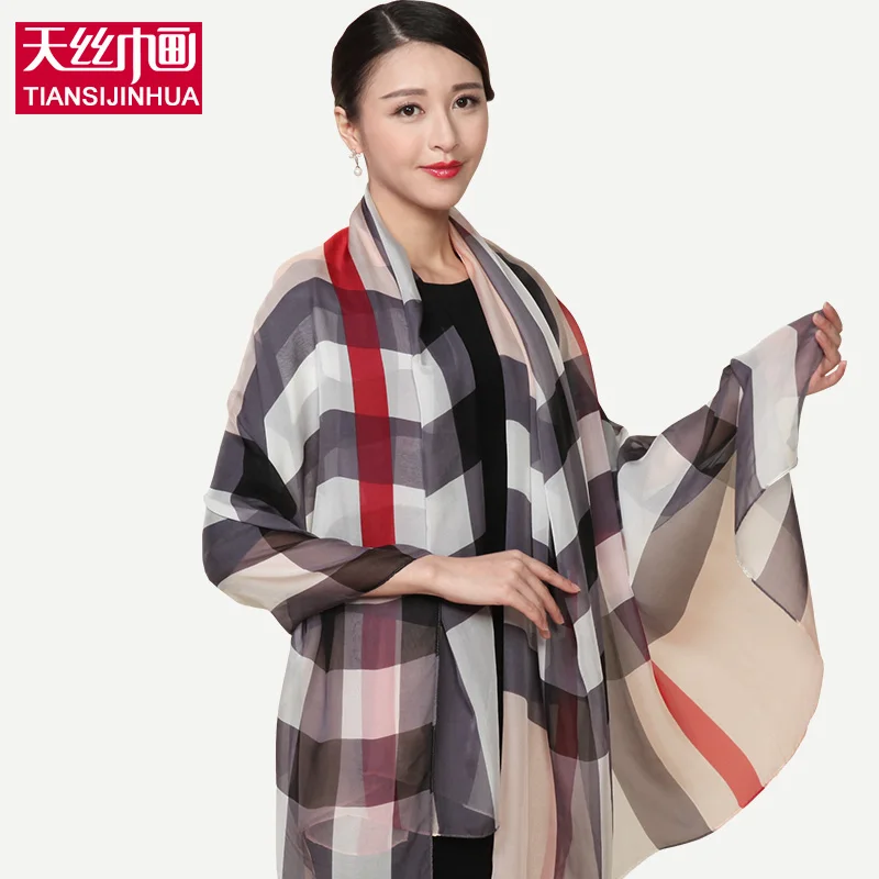 2016 Big Luxury Brand font b Tartan b font Scarf Women Fashion Grid Scarves Mandala Blankets
