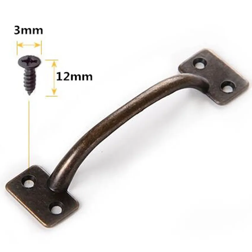 

rustic vintage distress simple unfold install furniture handles bronze drawer shoe cabinet pulls knobs antique brass handle