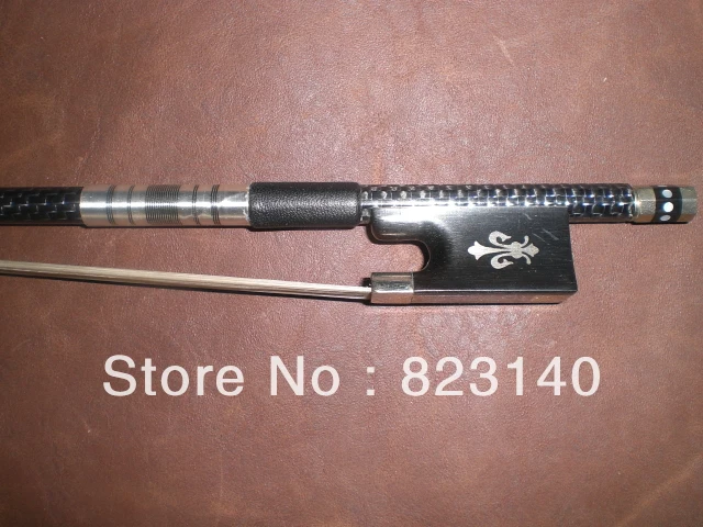 

1 PCs Strong Violin bow 4/4, SILVER WIRE carbon fiber bow with ebony frog
