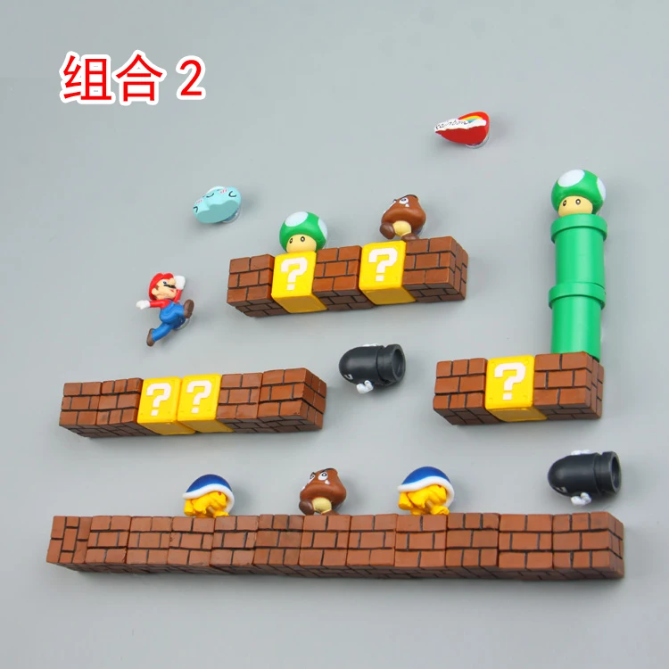 1 Set Mini Super Mario Fridge Magnets Toys Mario Bros Figurine Figura Magnetive Stickers Toys Mario stickers refrigerator Magnet