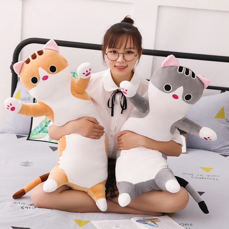 

65-110cm Giant Soft Cat Hugging Pillow Plush Toy Soft Cushion Stuffed Animal Doll Sleep Sofa Bedroom Decor Kawaii Birthday Gift