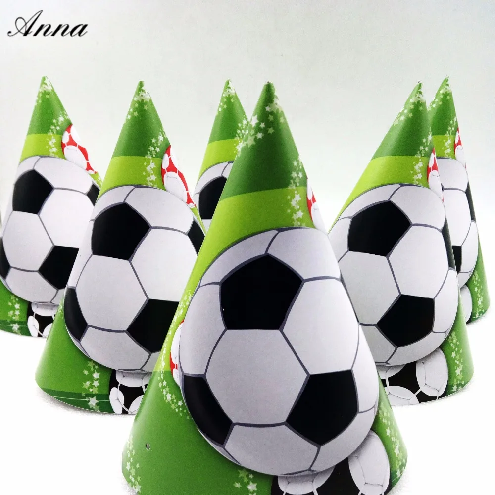 

6pcs /bag Football Caps Theme Party Kids/Boys Happy Birthday Decoration Theme Party Supplies Football Party Cup Supplies