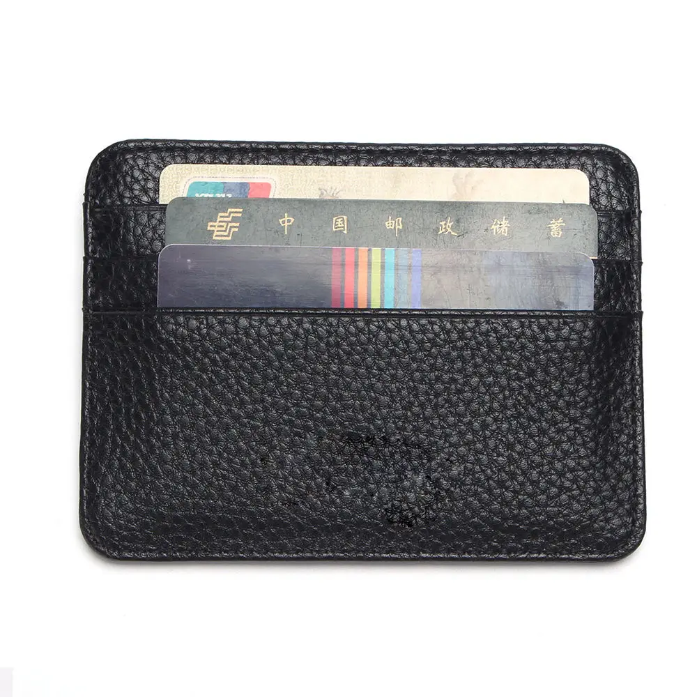 

Hot Mens PU Leather Bag Front Pocket RFID Blocking Slim Mini Card Holder Purse