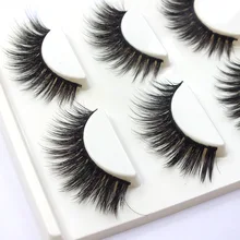 3 пары 3D накладные ресницы крест толстые натуральные накладные ресницы Профессиональные Макияж Советы большой глаз Длинные Накладные ресницы-23
