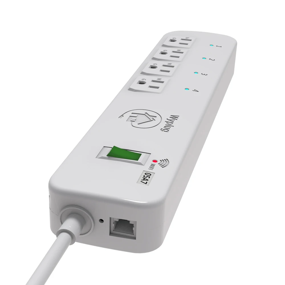 

WiFi Power Strip Smart Compatible with Alexa AC Wireless Outlets (90-250V/10A) APP Individually 4 Remote Control Smart Plug