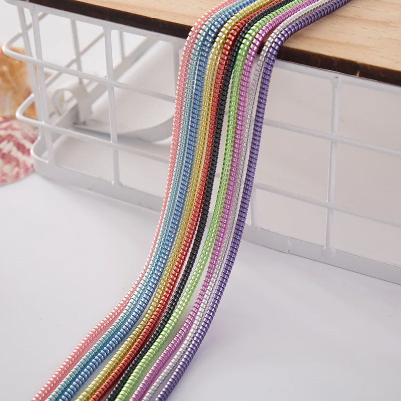 

New Plating Sequins 1.4M TPU spiral USB Charging cable cord protector cable winder for iphone 8 7 6 5 Earphone Cable Protection