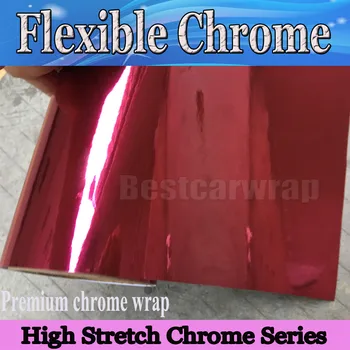

stretchable Pink Chrome Vinyl Wrap Full Car Wrap High stretch Film Air Bubble Free Vehicle Covers PROTWRAPS SIZE 1.52*20M/
