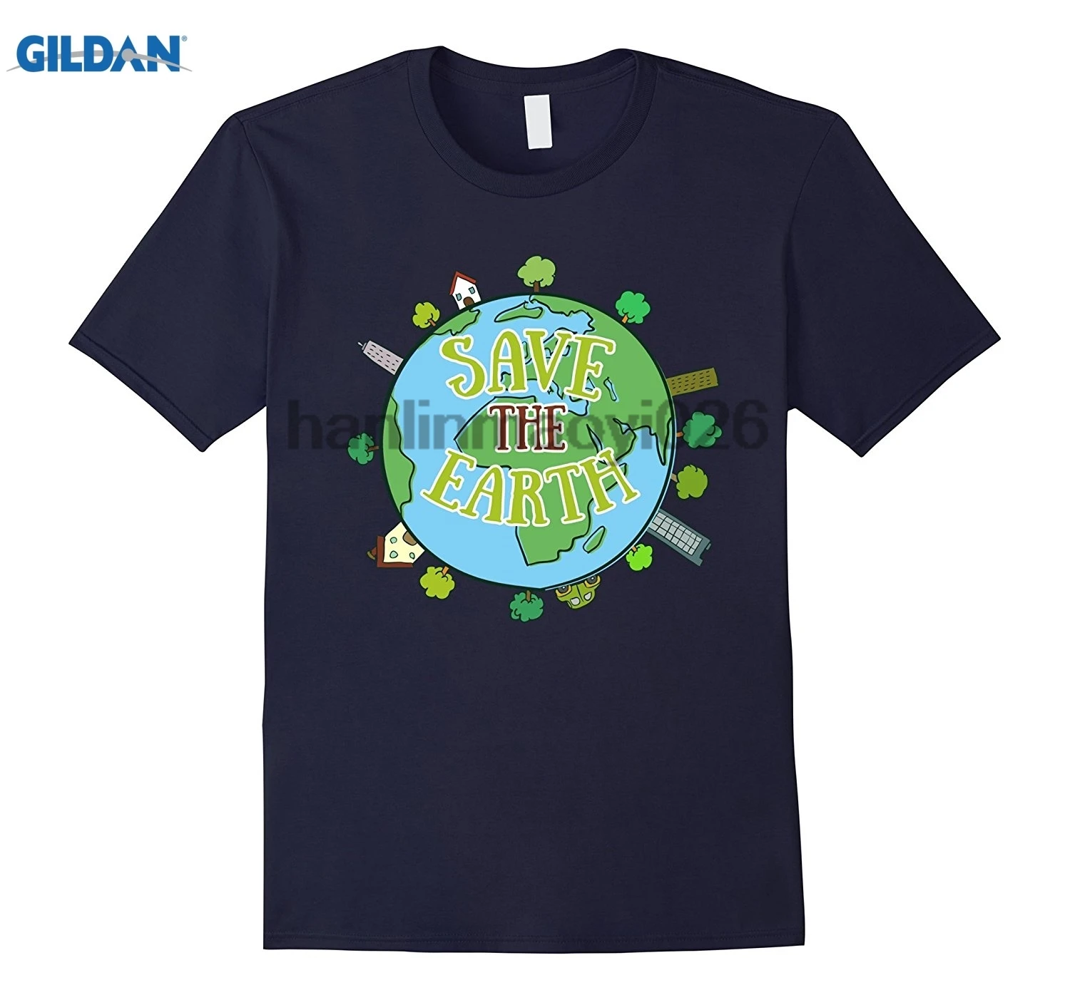 Спасти Землю футболка с круглым вырезом подростков поп-топ футболка