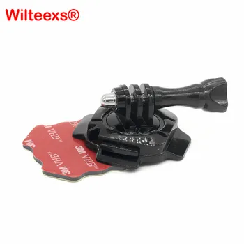 

WILTEEXS Mount Lock Helmet 360 Degrees Rotation +3M Sticker Curved Base For Hero 3 3+ 4 5 XIAOYI 2 SJ Camera acessorios