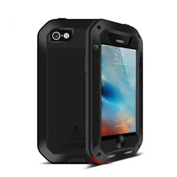 

For Apple iPhone 8 7 6 6s Plus Aluminum Doom Case Shockproof Water Resistant Metal Armor Cover for iPhone X XS Powerful Capa