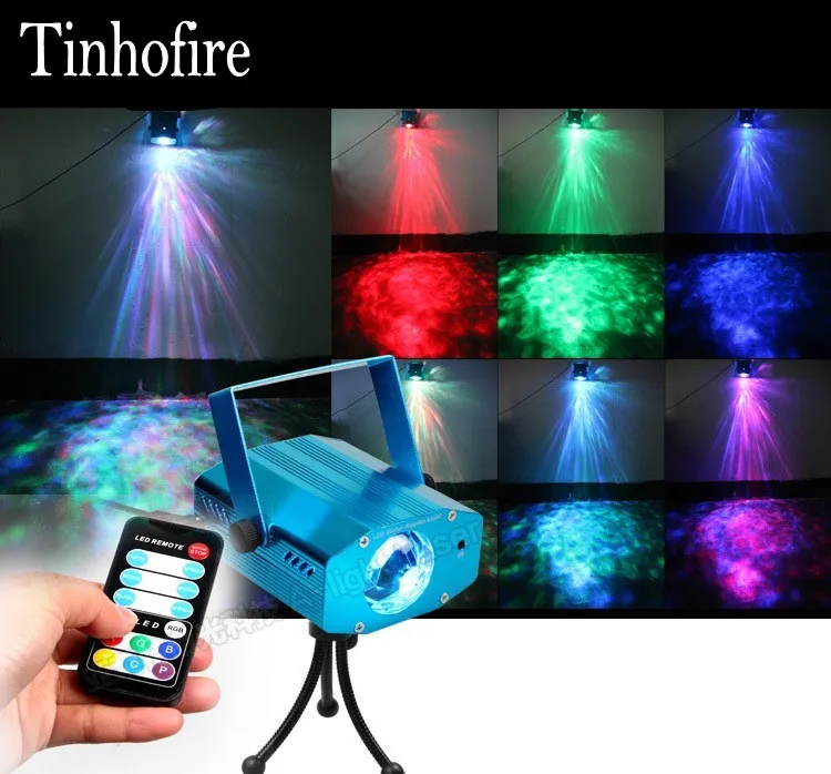 Tinhofire Дистанционное управление Авто & Звук Управление 7 цветов RGB LED воды линии этап свет лампы диско лазерный свет партии Рождество KTV