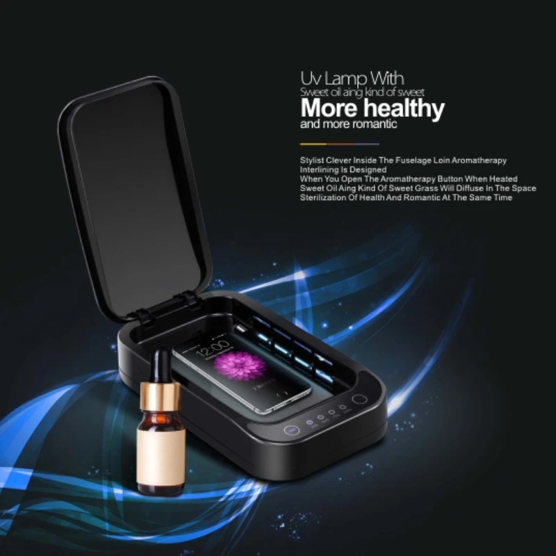  2018 Hot selling Smartphone Disinfection Sterilizer With USB/Wireless inductive Charge UV Sanitizer
