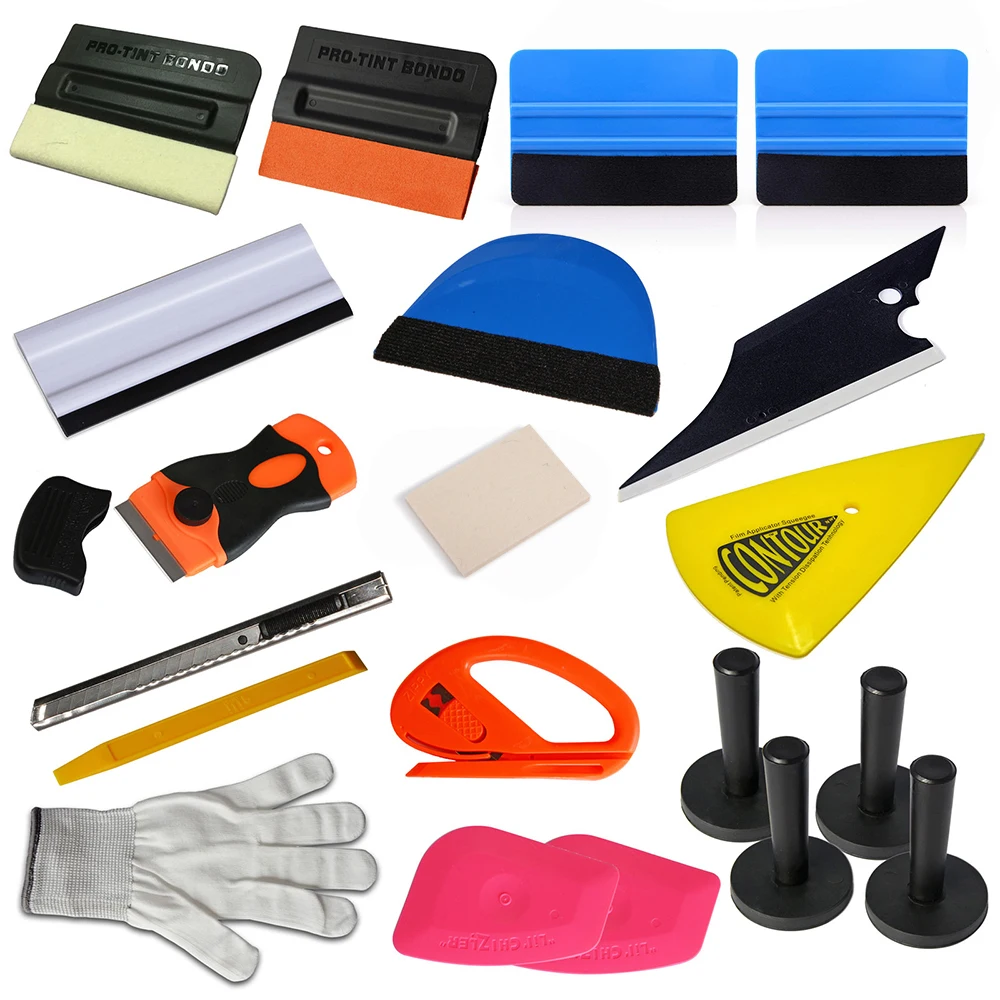 EHDIS 20PCS Carbon Car Wrap Vinyl Tools Squeegee Window Tint Repair