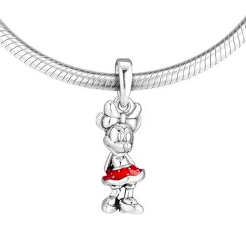 

Fits For Pandora Charms Bracelets Mouse Polka Dots Beads 100% 925 Sterling-Silver-Jewelry Free Shipping