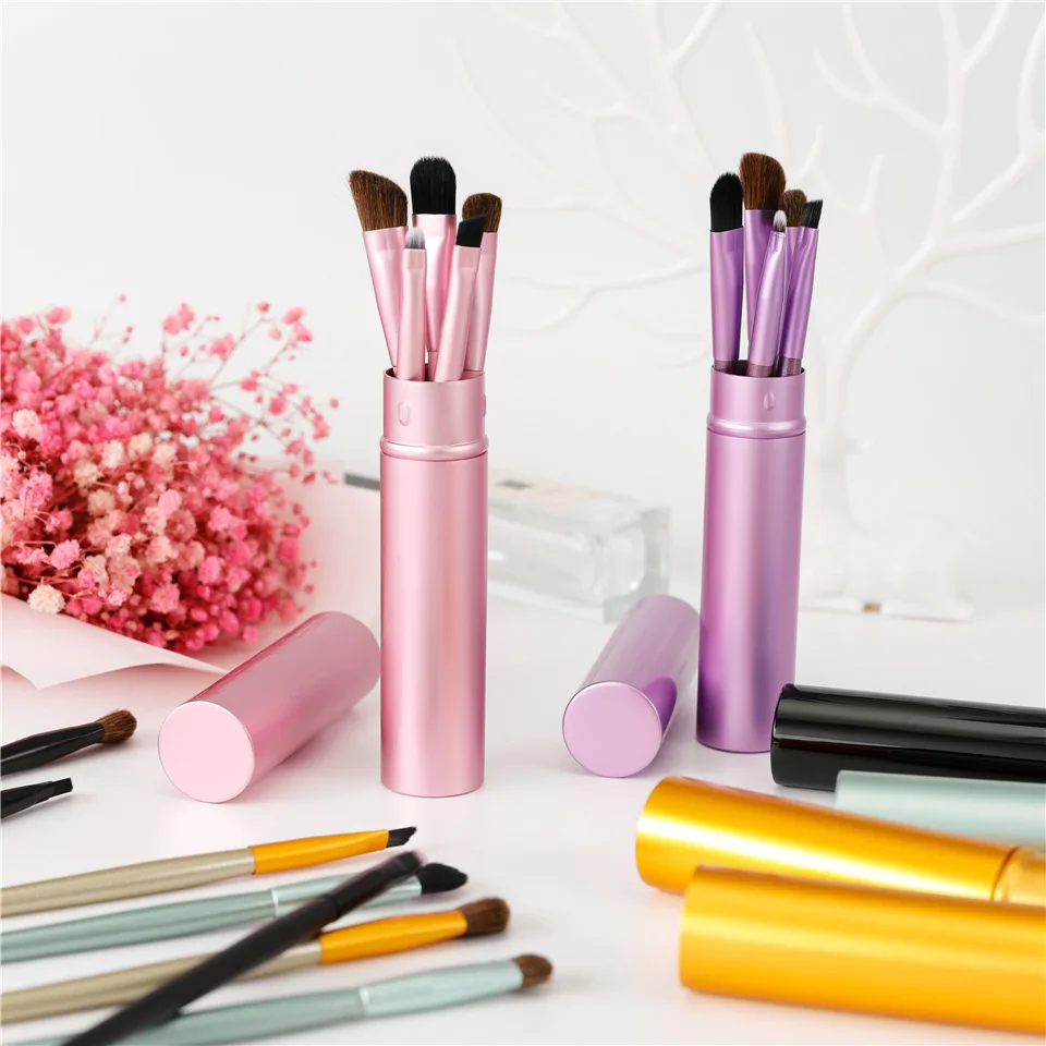 Pincel de Sombra Pincel de Maquiagem dos Olhos Lote Pçs Cavalo Cabelo Multi Barril Olho Traceless Aparelhos Make-up Cosméticos Ferramentas Ha508 40 Set - 5 15 Cabelo Multi Barril Olho Pincel de Sombra