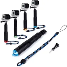 Extendable Action Cemera Handheld Monopod Tripod + adapter for gopro go pro HERO4 3+ 3 2 HD sj4000 xiaomi yi camera Accessories