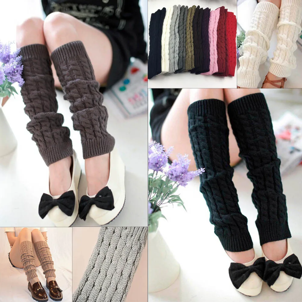 Buy Women Winter Leg Warmers Long Knit Crochet Legging