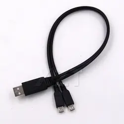 В 1 шт. A sub-second кабель для зарядки USB Женский Мужской 2 разветвитель микро-usb Зарядка для двух телефонов Android новейшая