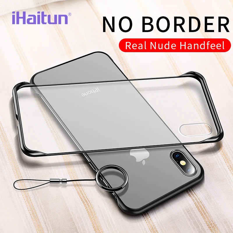IHaitun роскошный бесборный чехол для телефона iPhone XS MAX XR X Чехлы ультра тонкая задняя