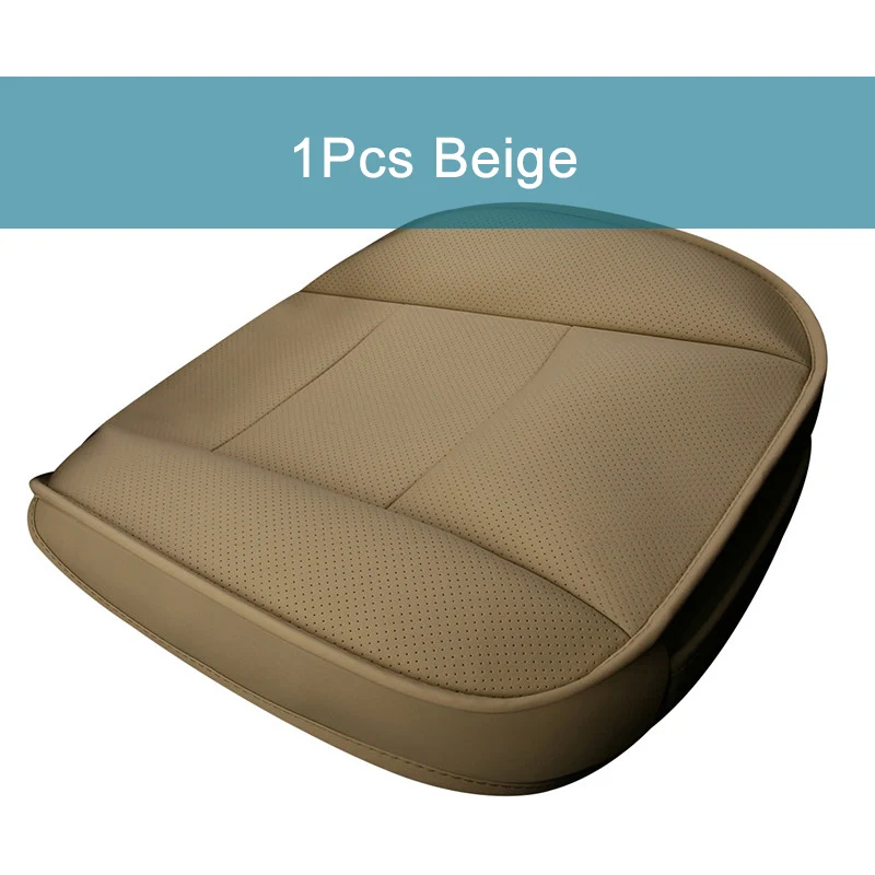1pcs front Beige Ультра-роскошный чехол для автокресла из искусственной кожи для Nissan X-trail Cefiro teana tiida geniss sylphy livina qashqai - Название цвета: 1pcs front Beige