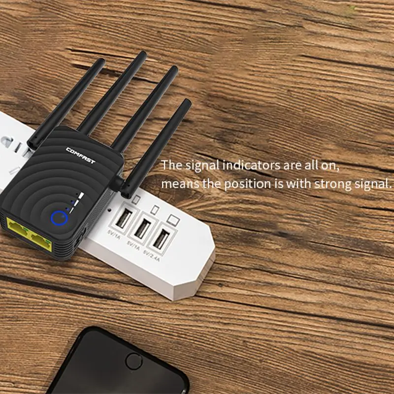 CF-WR754AC 1200 Мбит/с беспроводной Wi Fi extender Ретранслятор/маршрутизатор Dual Band 2,4 и 5,8 ГГц 4 Антенна большой дальности сигнала Усилители домашние