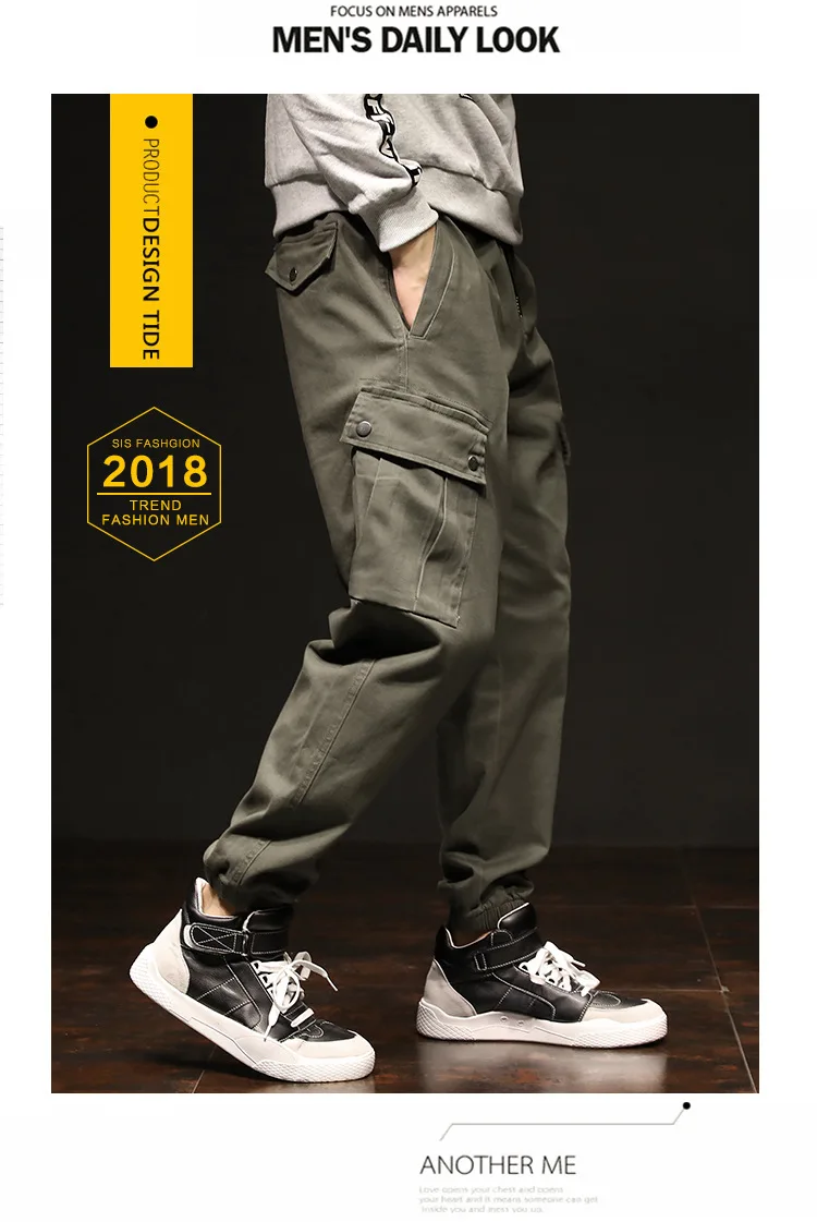 HAYBLST 2019 японский стиль новые осенние зимние хлопковые мужские свободные шаровары мужские брюки карго плюс размер хип хоп брюки мужские